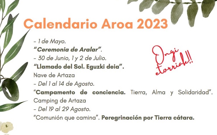 Calendario Aroa 2023